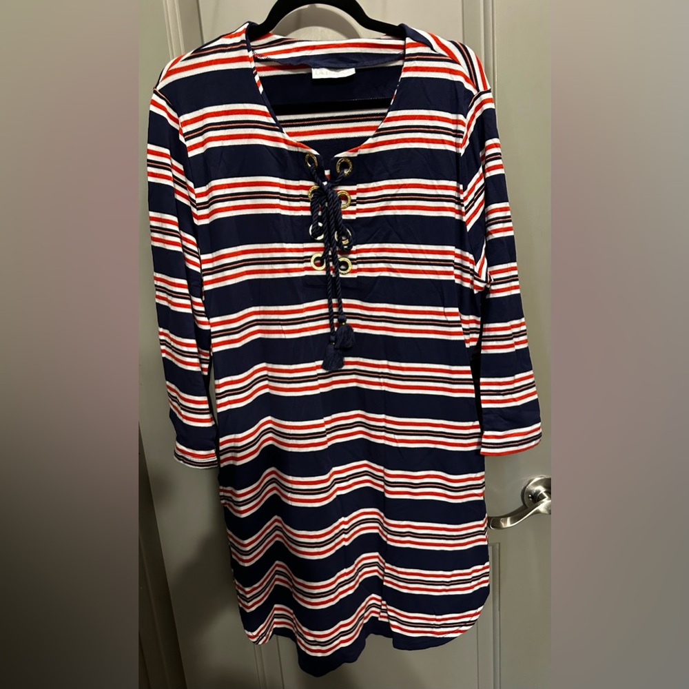 La Blanca Sailor Striped Cover Up Tunic Pre-owned